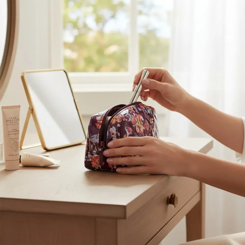 Vera Bradley Medium Cosmetic Bag, 7.75